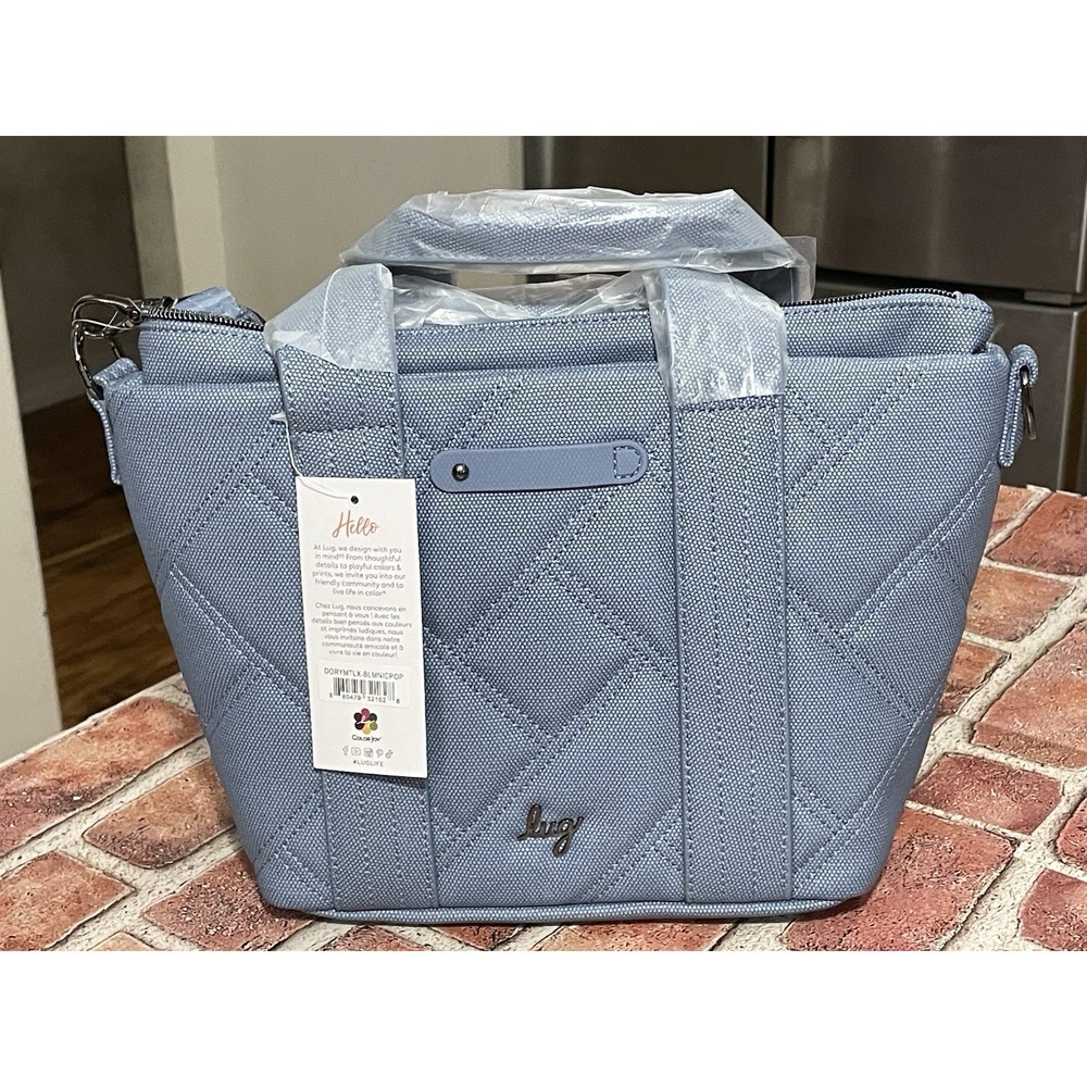 Lug Tempo Matte Luxe VL Tote Bag Purse Blue Moon Ice Pop NWT